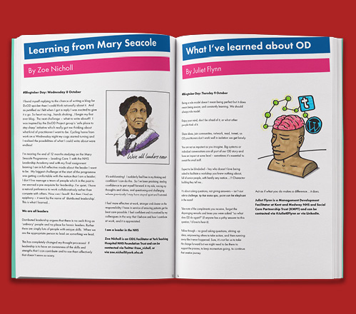 NHS Confederation Book of blogs double page spread