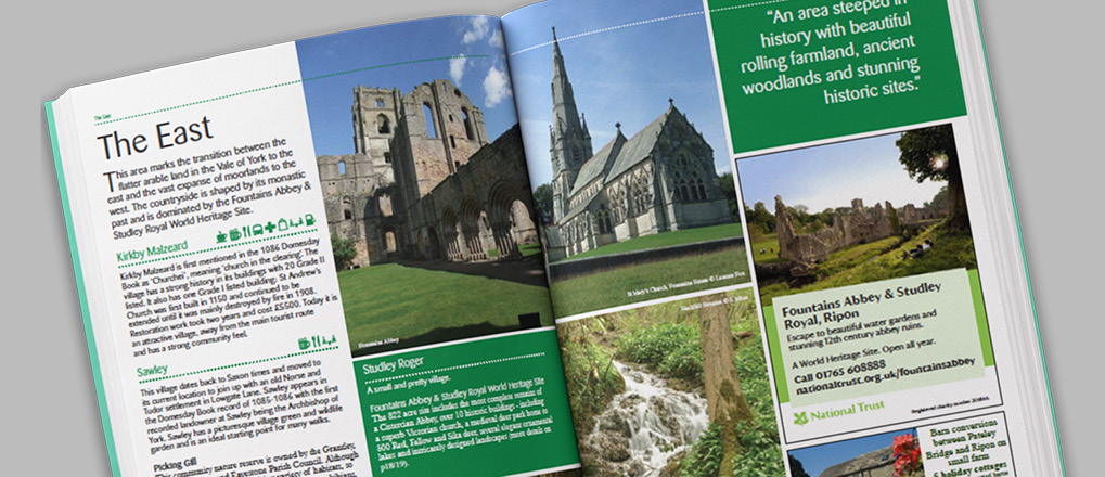 Double page spread from the Nidderdale Visitor Guide